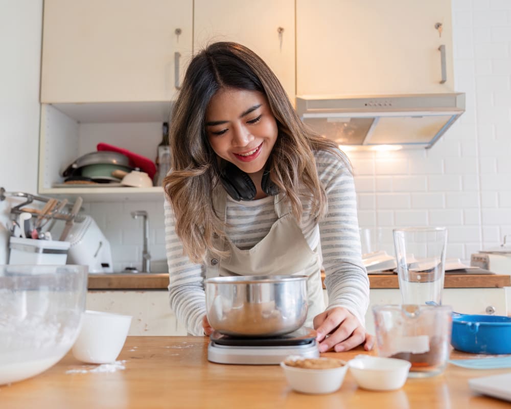 Woman cooking home